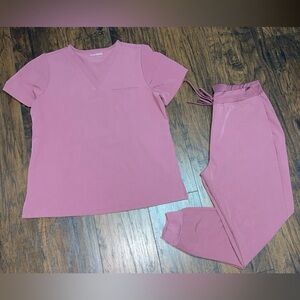 Mauve mandala scrub set size large